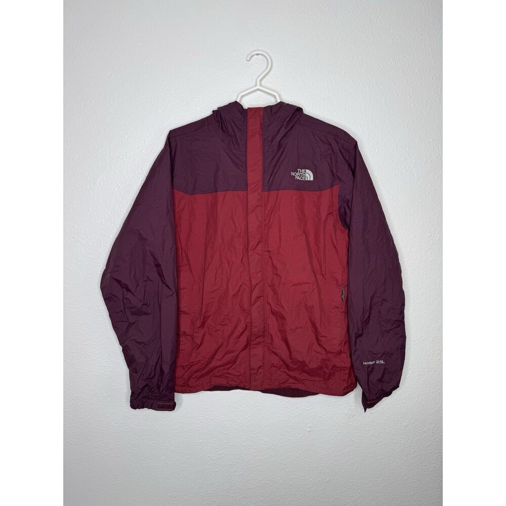 The North Face HyVent 2.5L Mens Hooded Rain Jacket Burgundy Red Waterproof Shell